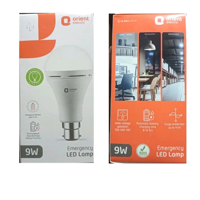 Orient electric 9 W Led Lamp Upto 4 Hour 