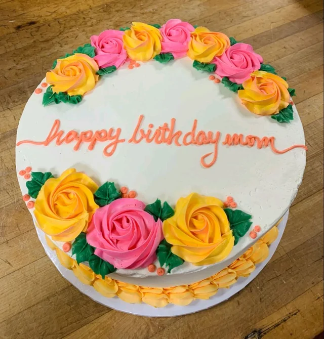 Happy Birthday Cake With Flower