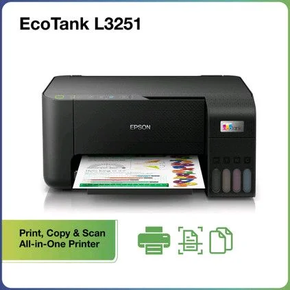Epson L3251 Multi Function Wifi Printer , Ink Bottle Included