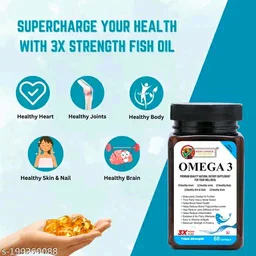 Best Choice Nutrition-3 1000 mg Capsules EPA + DHA Enriched For Brain, Heart And Joint Health