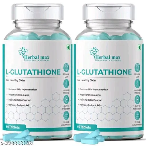 Herbal Max Glutathione Tablet For Skin Whitening 120 Tablets - Pack Of 2