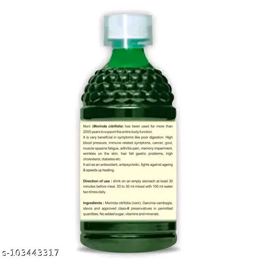 Omkar India Noni Juice - Pack Of 3 Bottles, Each 1000ml