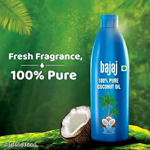 BAJAJ 100% Pure Coconut Oil 1L - 600ml