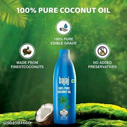BAJAJ 100% Pure Coconut Oil 1L - 600ml