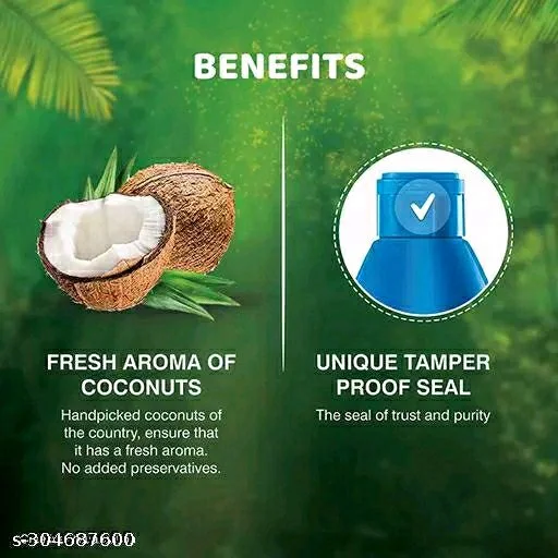 BAJAJ 100% Pure Coconut Oil 1L - 600ml