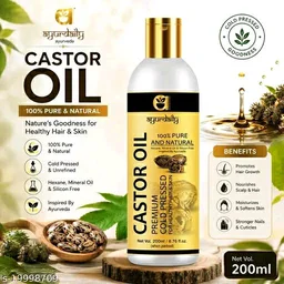 AYUR HERBALS Ayurdaily Pure Castor Oil 200 ml