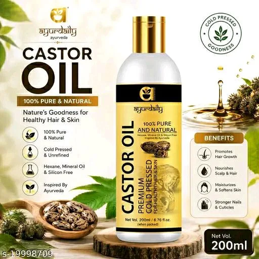 AYUR HERBALS Ayurdaily Pure Castor Oil 200 ml