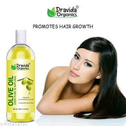 DRAVIDA ORGANICS Pure Cold Pressed Olive Oil 100ml - Pack Of 3