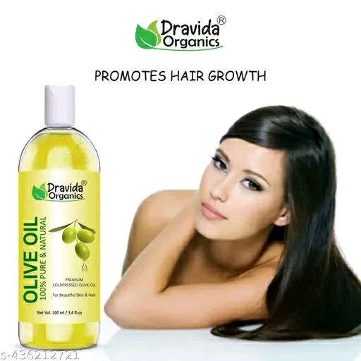 DRAVIDA ORGANICS Pure Cold Pressed Olive Oil 100ml - Pack Of 3