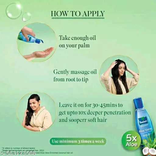 PARACHUTE ADVANSED Aloe Vera Enriched Coconut Hair Oil - 400ml X 2