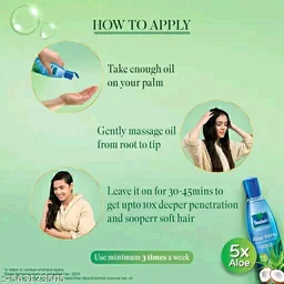 PARACHUTE ADVANSED Aloe Vera Enriched Coconut Hair Oil - 225ml X 2 - Pack of 3
