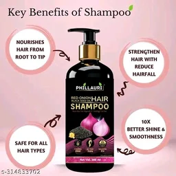 PHILLAURI Red Onion Black Seed Oil Hair Shampoo 300ml