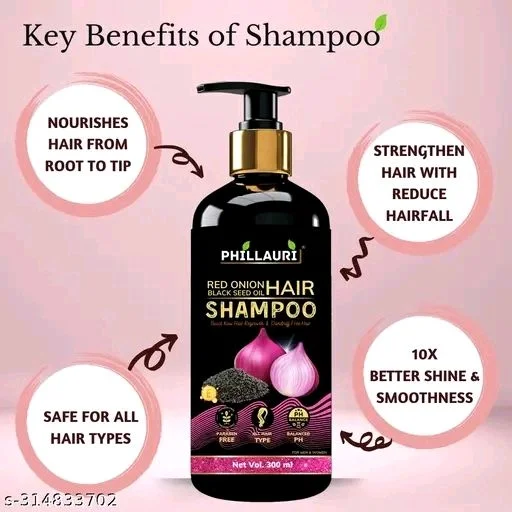 PHILLAURI Red Onion Black Seed Oil Hair Shampoo 300ml
