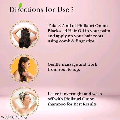 PHILLAURI Red Onion Black Seed Oil Hair Shampoo 300ml