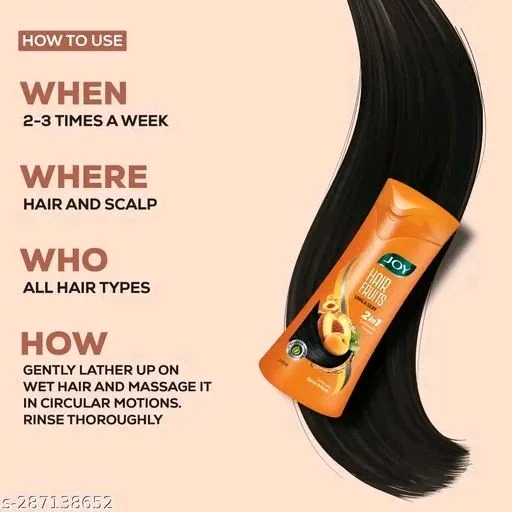 JOY Fruits Shampoo For Long & Silky Hair - 2 X 340ml