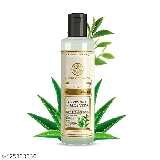 KHADI NATURAL Green Tea And Aloe Vera Herbal Conditioner 210ml