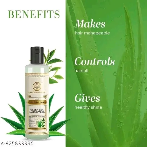 KHADI NATURAL Green Tea And Aloe Vera Herbal Conditioner 210ml