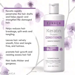 SEVAEN PROFESSIONAL Keratin & Argan Oil Smooth Therapy Conditioner- Pack Of 3 X 250ml - 3X250ml