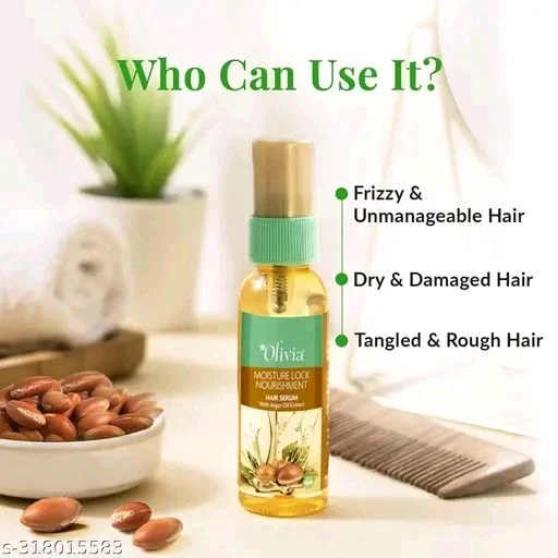 OLIVIA Moisture Lock Hair Serum For Frizz Free Hair 50ml - 50ml