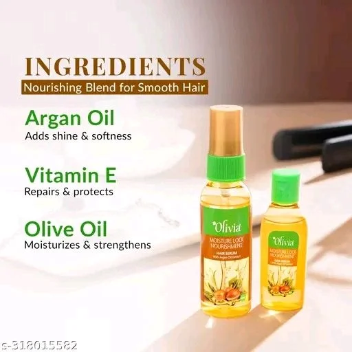 OLIVIA Moisture Lock Hair Serum For Frizz Free Hair 50ml - 50ml