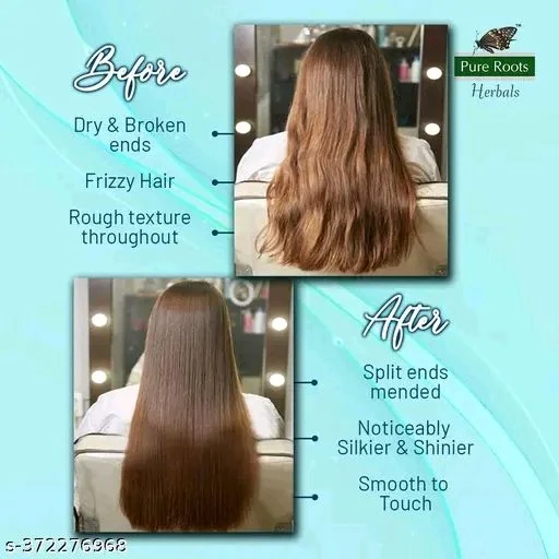 PURE ROOTS Keratin Instant Gloss Hair Serum - Pack Of 2 X 100ml