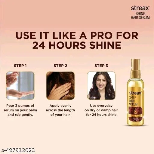 STREAX Shine Hair Serum For Dry Frizzy Hair 200ml