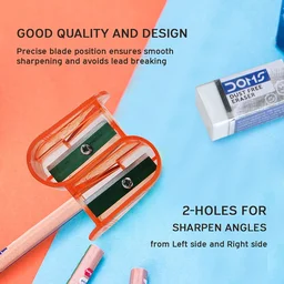Doms Two Dooz Pencil Sharpner,Pack of 1, Multicolor