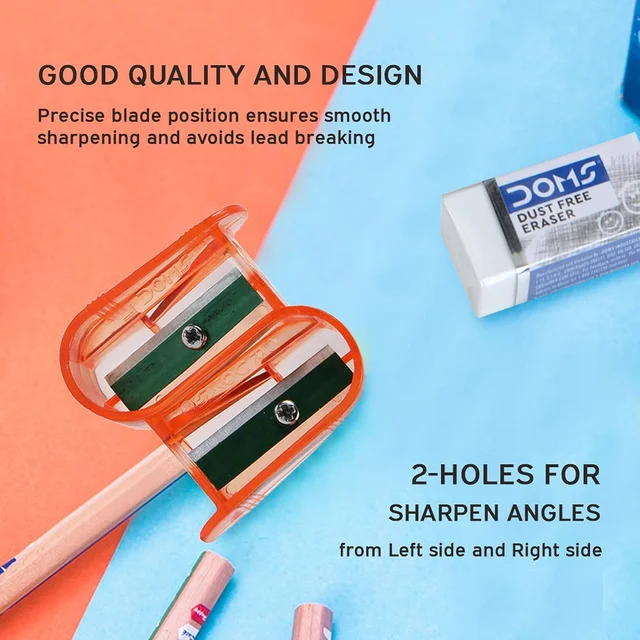 Doms Two Dooz Pencil Sharpner,Pack of 1, Multicolor