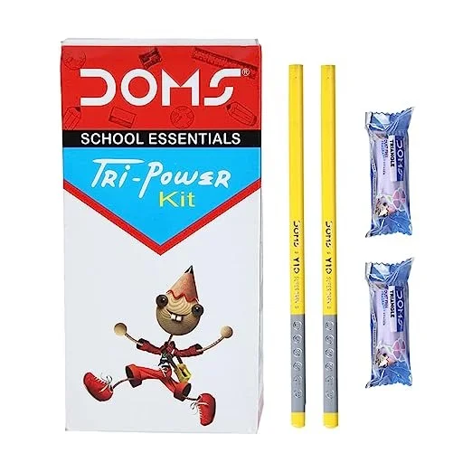 DOMS Doms Tri Power School Essential Pencil kit-Pack of 5