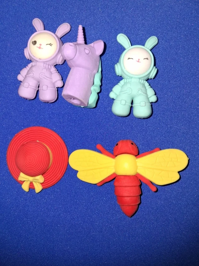 Fancy Unicorn Erasers pack of Five