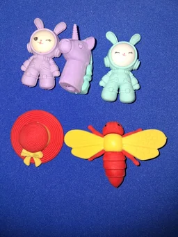 Fancy Unicorn Erasers pack of Five