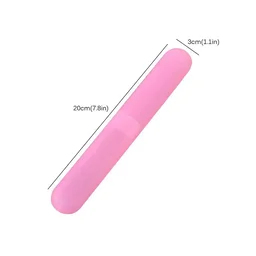 Plastic Hygienic Toothbrush Travel Portable Case Pack of 2( Two) - Blue, Blue