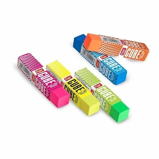 Flair Creative Series Cube Erasers(Pack of 10) - Multi Color