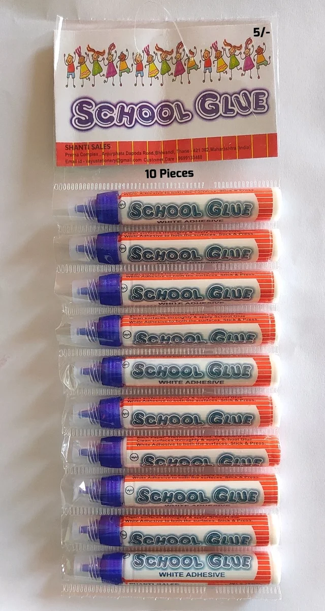 SCHOOL GLUE 10 Pcs (5/-)