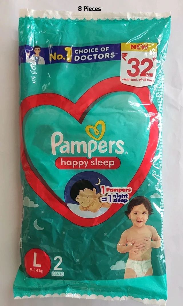 Pampers LARGE 8 Pcs (32/-)