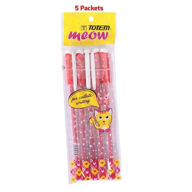 Meow RED Pen 5 Pkts (5/-)
