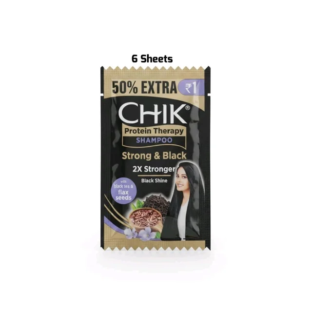 Chik BLACK Shampoo 6 Shts (1/-)
