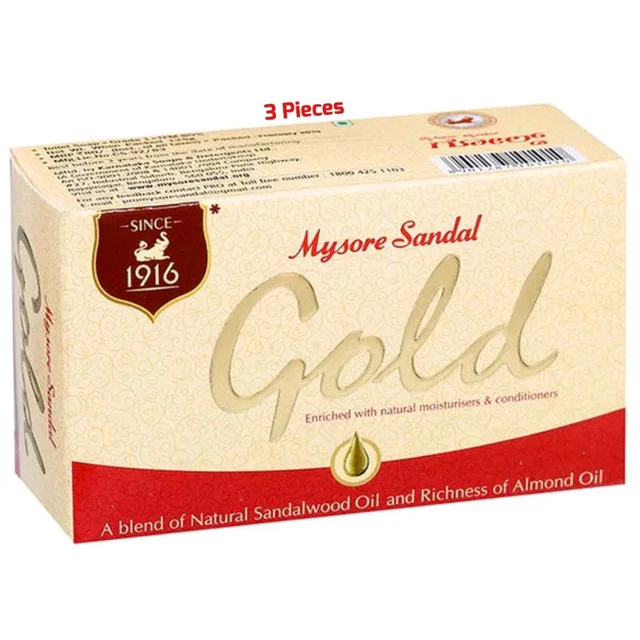 Mysore Sandal GOLD 3 Pcs (90/-)