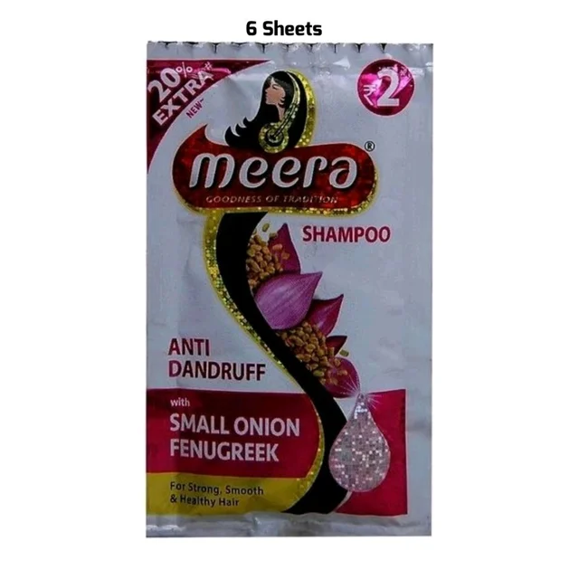 Meera ONION Shampoo 6 Shts (2/-)