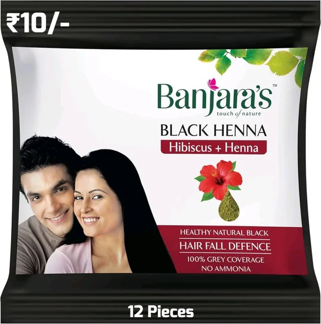 Banjaras BLACK HENNA 12 Pcs (10/-)