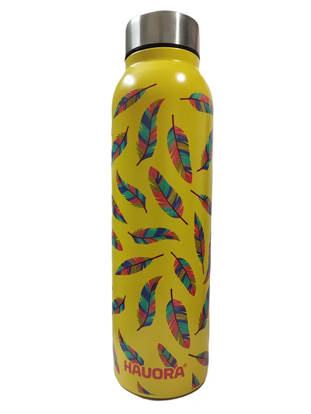 950ml Colourful Feather SS Bottle (Y) (SS304 Grade)