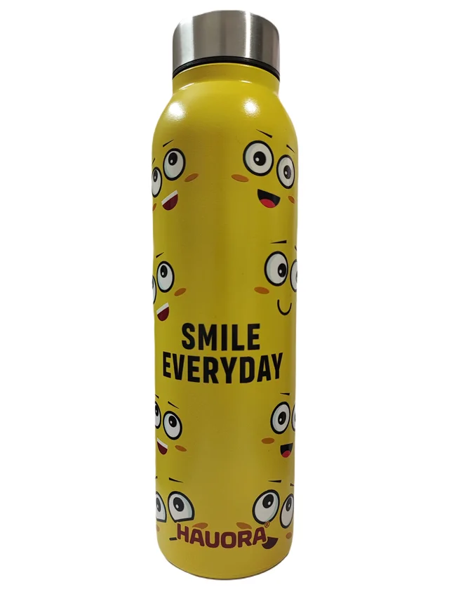 950ml Smile Everyday Printed SS Bottle (Y) (SS304 Grade)