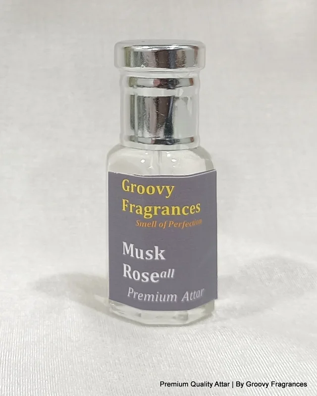 Groovy Fragrances Musk Rose Long Lasting Perfume Roll-On Attar | Unisex | Alcohol Free by Groovy Fragrances - 6ML
