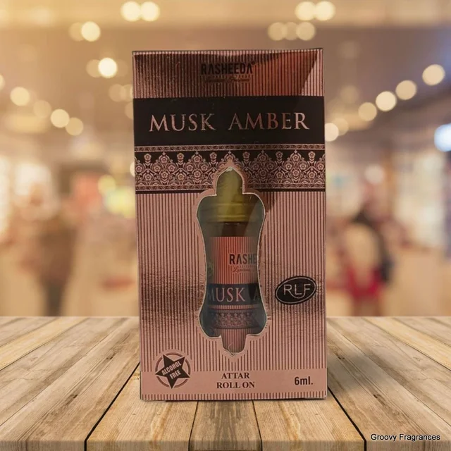 Rasheeda Musk Amber Perfume Roll-On Attar Free from ALCOHOL - 6ML