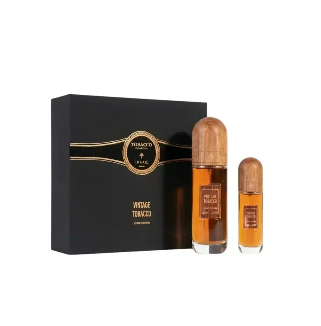 Ibraheem Al Qurashi Ibrahim Al Qurashi Vintage Tobacco Gift Set | Luxury Arabian Perfume Gift Box - 100ML + 10ML