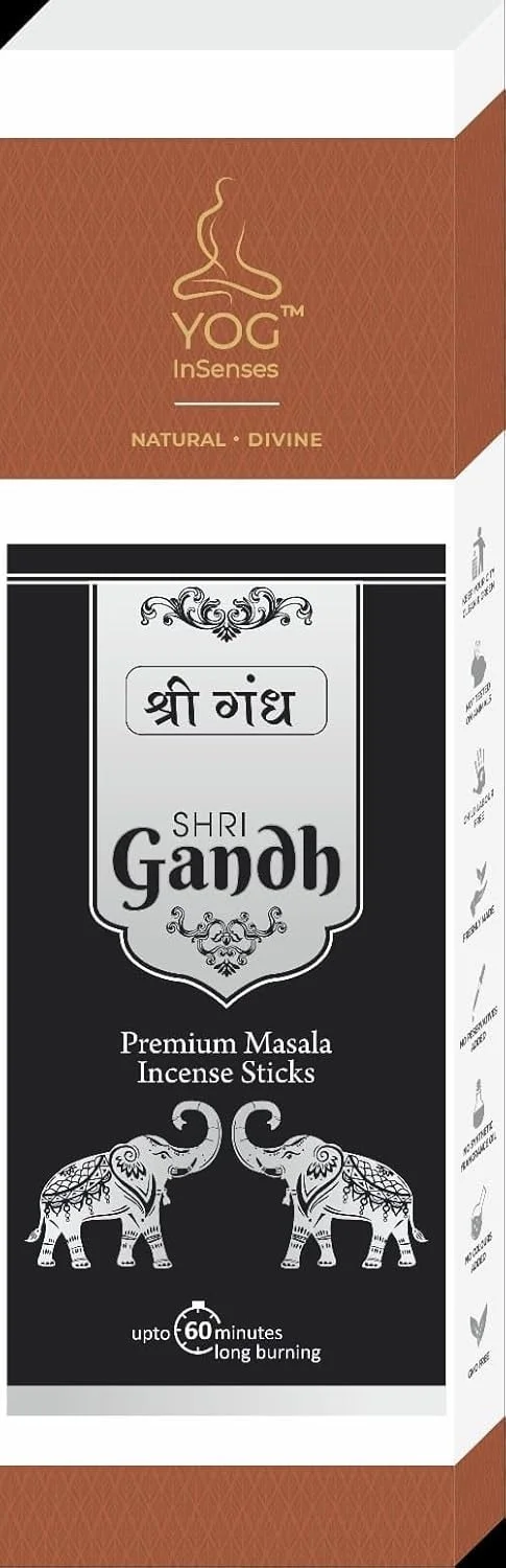 Yog InSenses Shri Gandh Premium Masala Natural incense sticks - 50GM