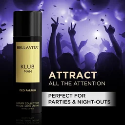 Bellavita KLUB MAN Long Lasting Deodorant Spray NO Gas - For Men - 150ML