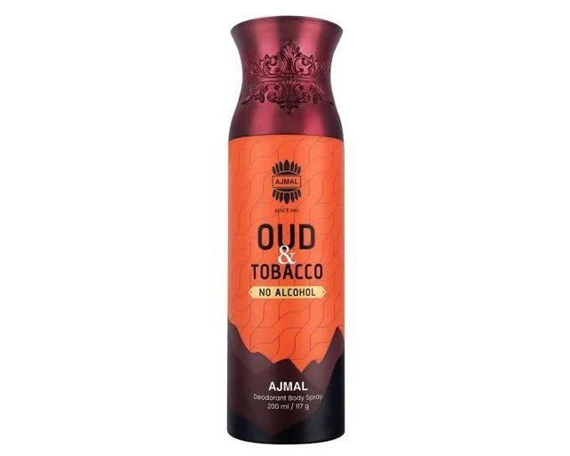 Ajmal Oud & Tabacco Parfum Deodorant | For Men | Alcohol Free - 200ML