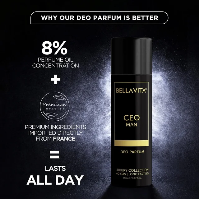 Bellavita CEO Man Long Lasting Deodorant Spray NO Gas - Unisex - 150ML