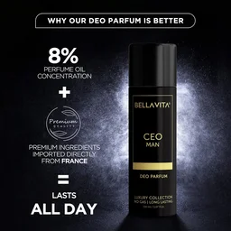 Bellavita CEO Man Long Lasting Deodorant Spray NO Gas - Unisex - 150ML